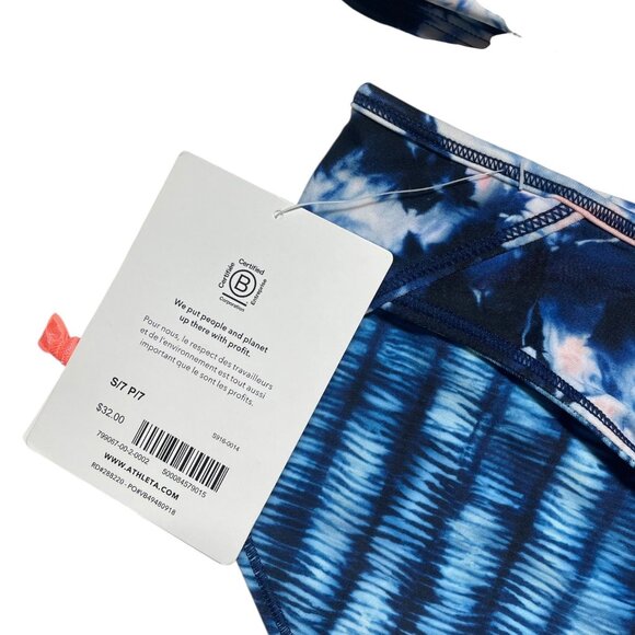 Athleta Girl Tie Dye Bikini Set Reversible Dream Crazy Navy Multicolor - Picture 2 of 4